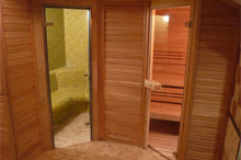 Dyntar Sauna Poplar + steam bath, whirlpool, furniture