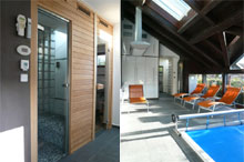 Dyntar Sauna Thermoaspen Royal + steam bath, Sunsky, furniture